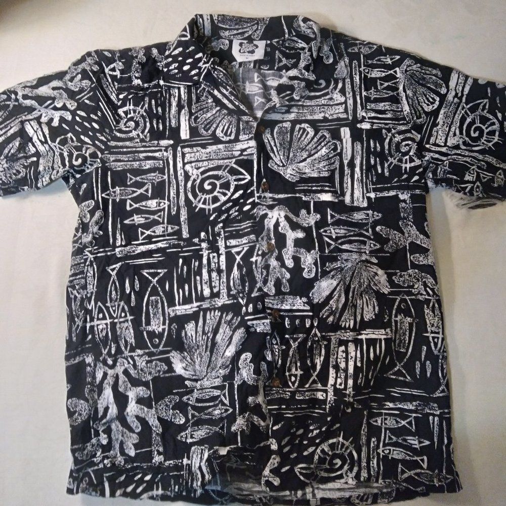 VTG Hilo Hattie Abstract Tribal Pattern Hawaiian